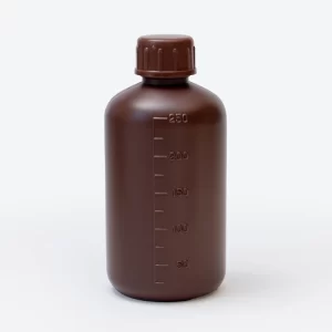ポリ瓶細口丸型(茶)
