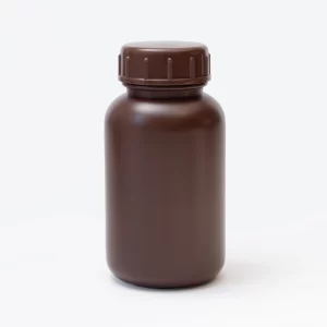 ポリ瓶広口丸型(茶)